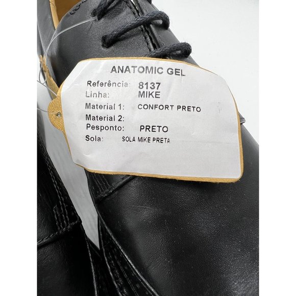 NEW Anatomic & Co Gel Brough Dress Shoes Leather Black Mike Cushioned Mens main image 4